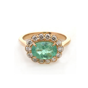 JPRG-6027/14753 Paraiba Tourmaline Diamond Ring | 18K