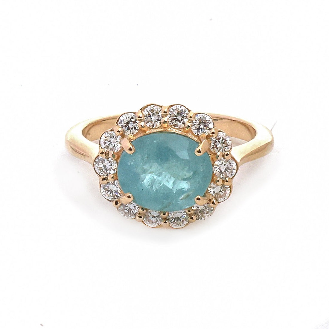JPRG-6028/14754 Paraiba Tourmaline Diamond Ring | 18K