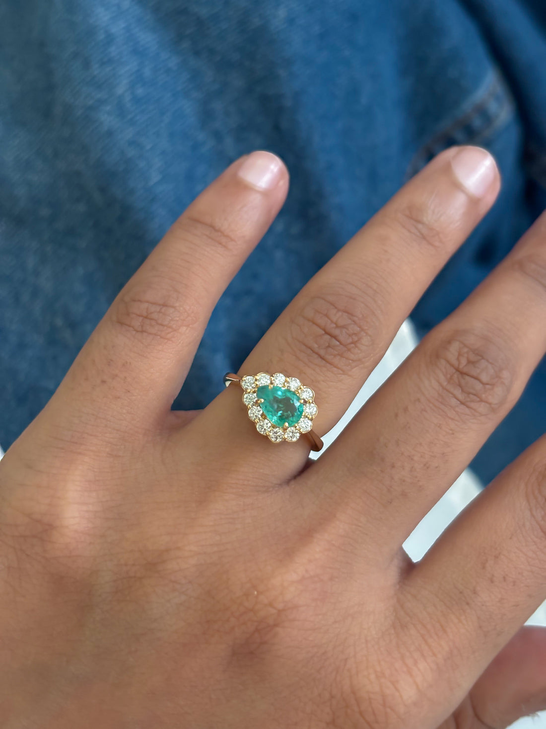 JPRG-6029/14755 Paraiba Tourmaline Diamond Ring | 18K
