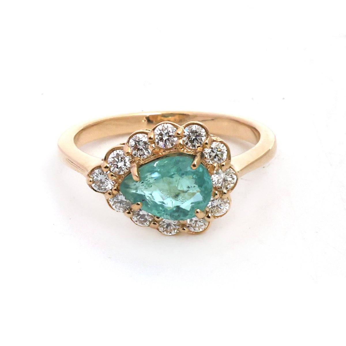 JPRG-6029/14755 Paraiba Tourmaline Diamond Ring | 18K