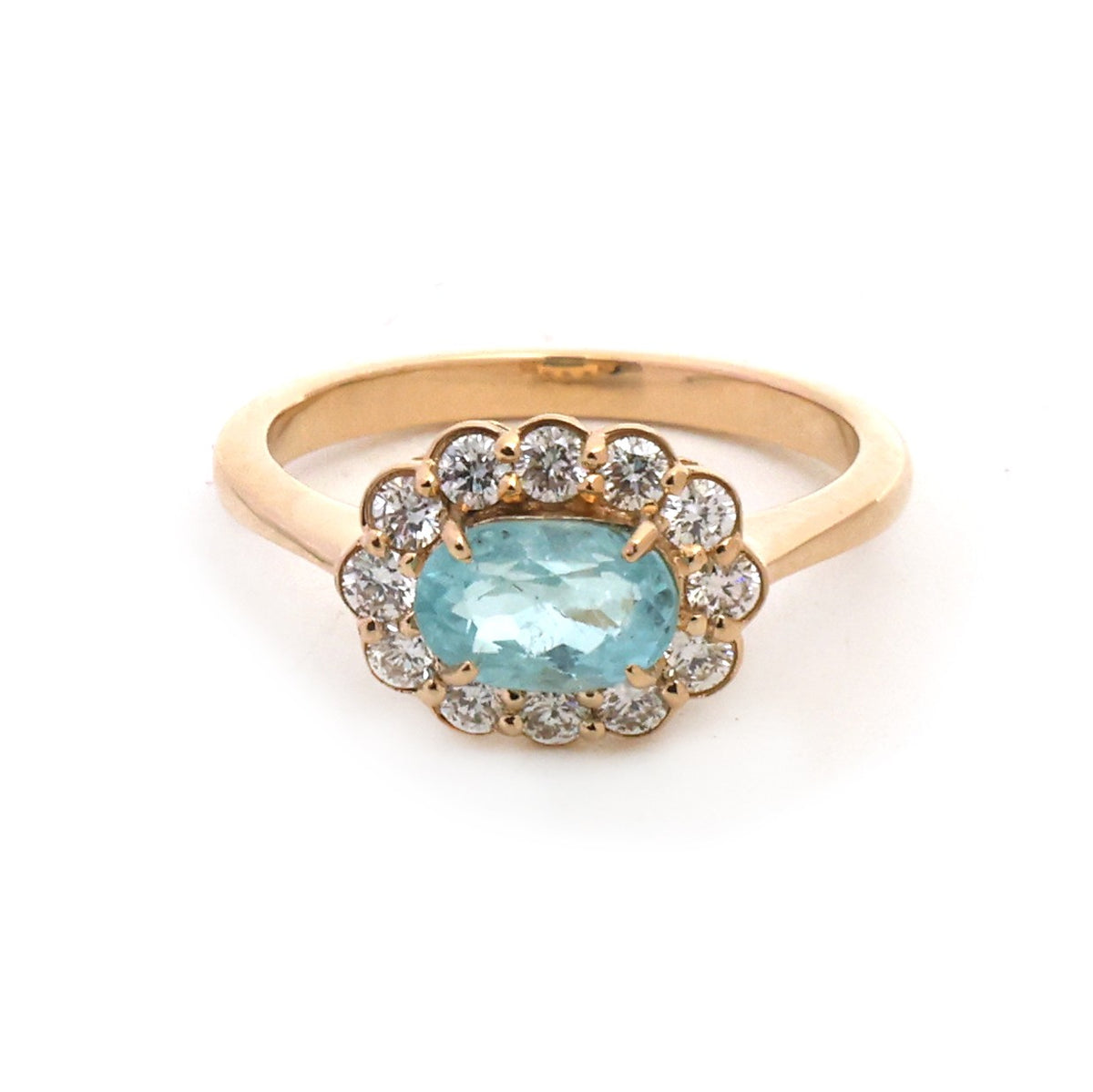 JPRG-6032/14758 Paraiba Tourmaline Diamond Ring | 18K