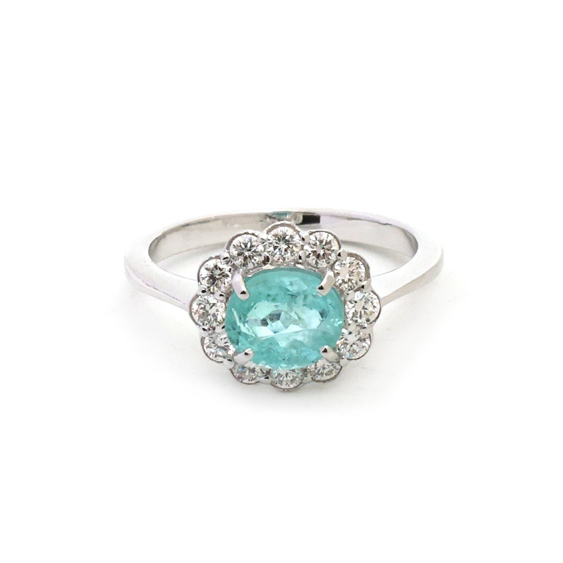 JPRG-6033/14759 Paraiba Tourmaline Diamond Ring | 18K