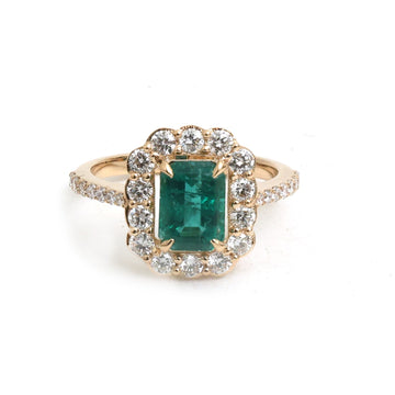 JPRG-6041/14816 Emerald Diamond Ring | 18K