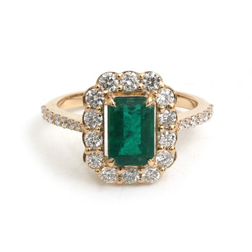 JPRG-6042/14817 Emerald Diamond Ring | 18K