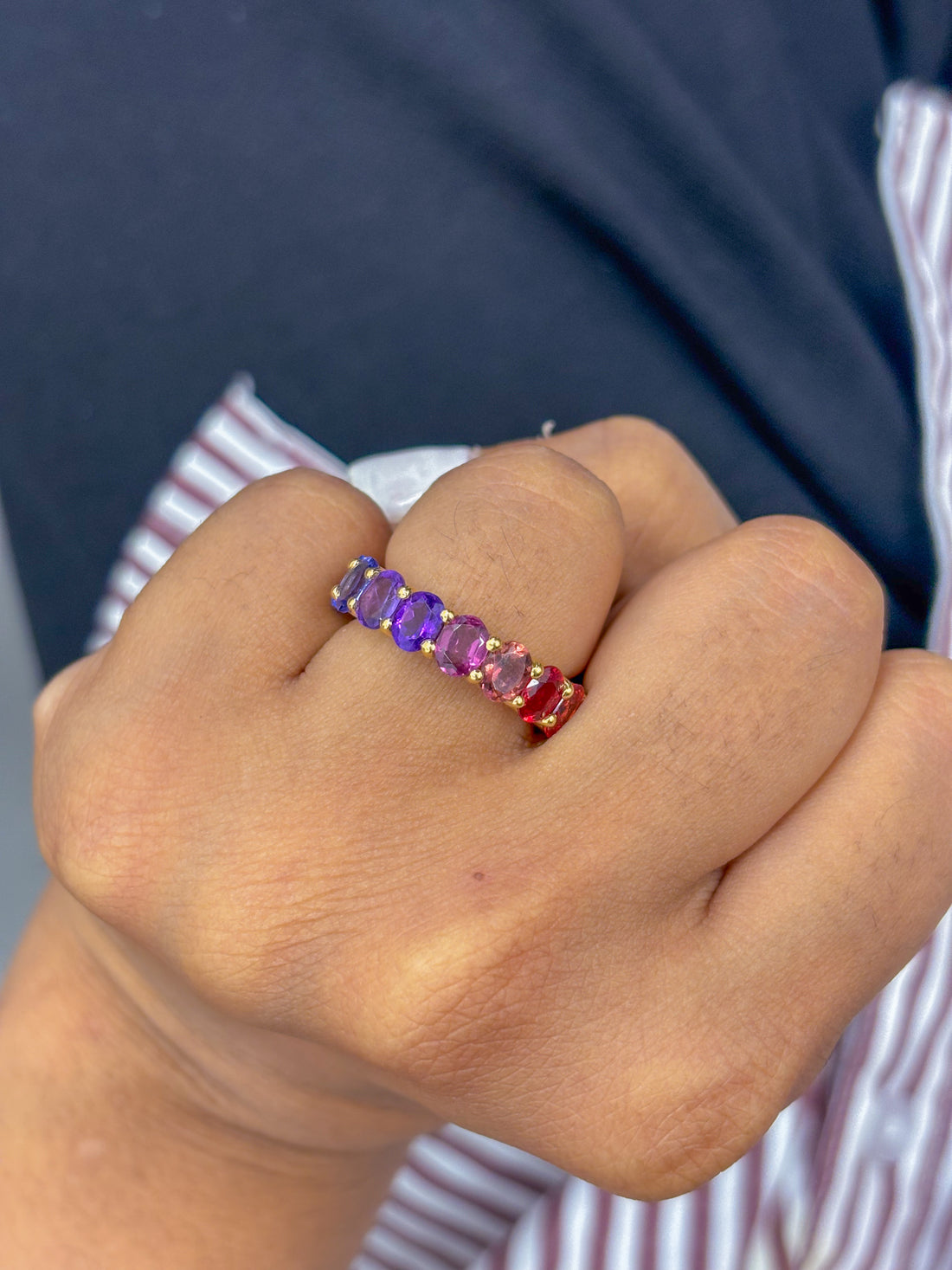 JPRG-606/1520 Rainbow Ring | 18K