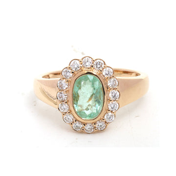 JPRG-6076/14922 Paraiba Tourmaline Diamond Ring | 18K