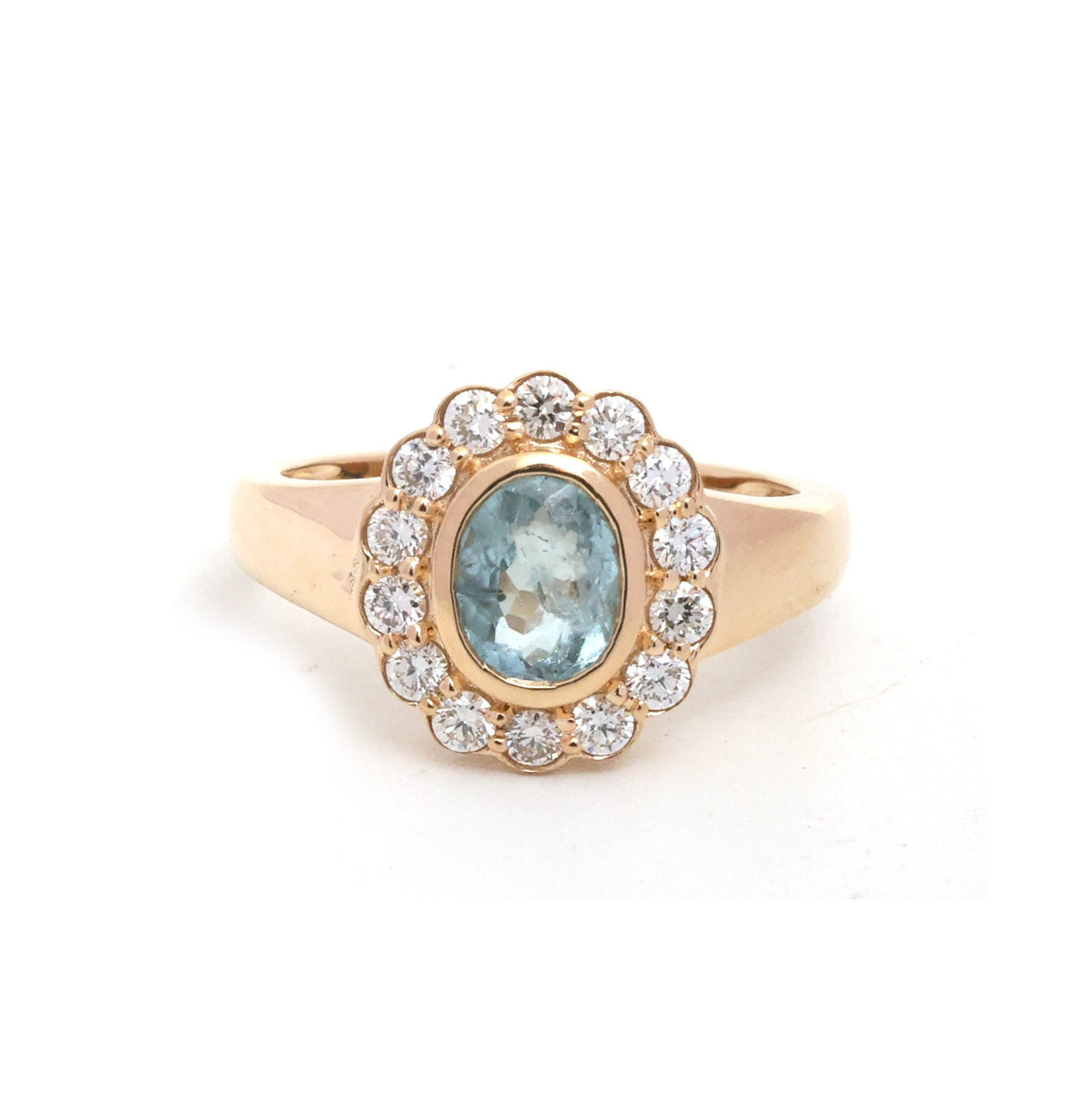 JPRG-6078/14924 Paraiba Tourmaline Diamond Ring | 18K