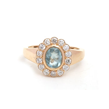 JPRG-6078/14924 Paraiba Tourmaline Diamond Ring | 18K
