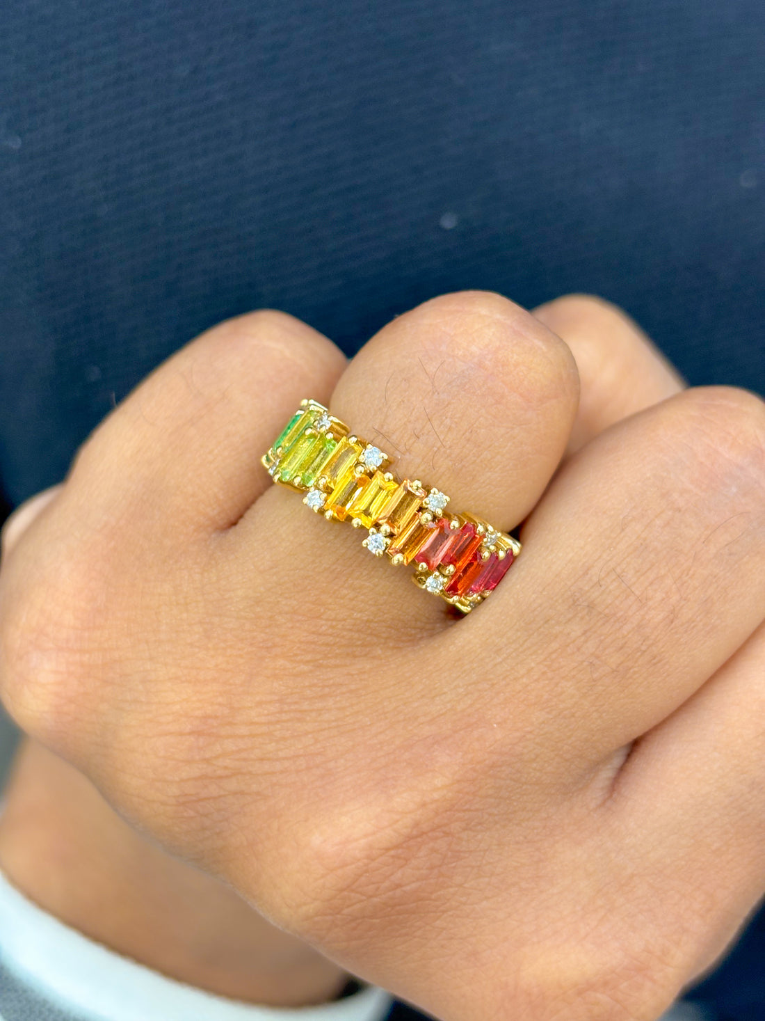 JPRG-615/1522 Rainbow Ring | 18K