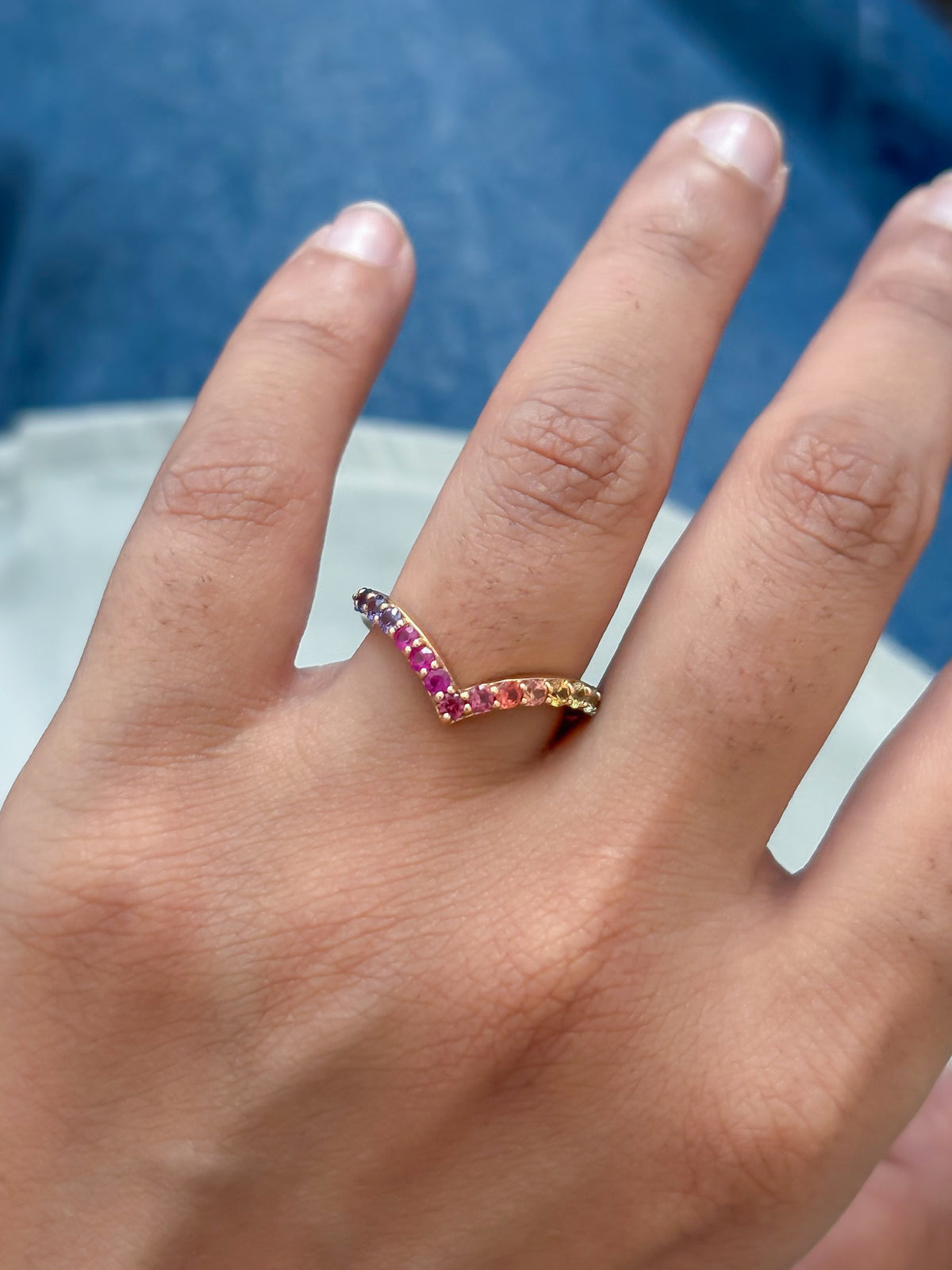 JPRG-653/1532 Rainbow Ring | 18K