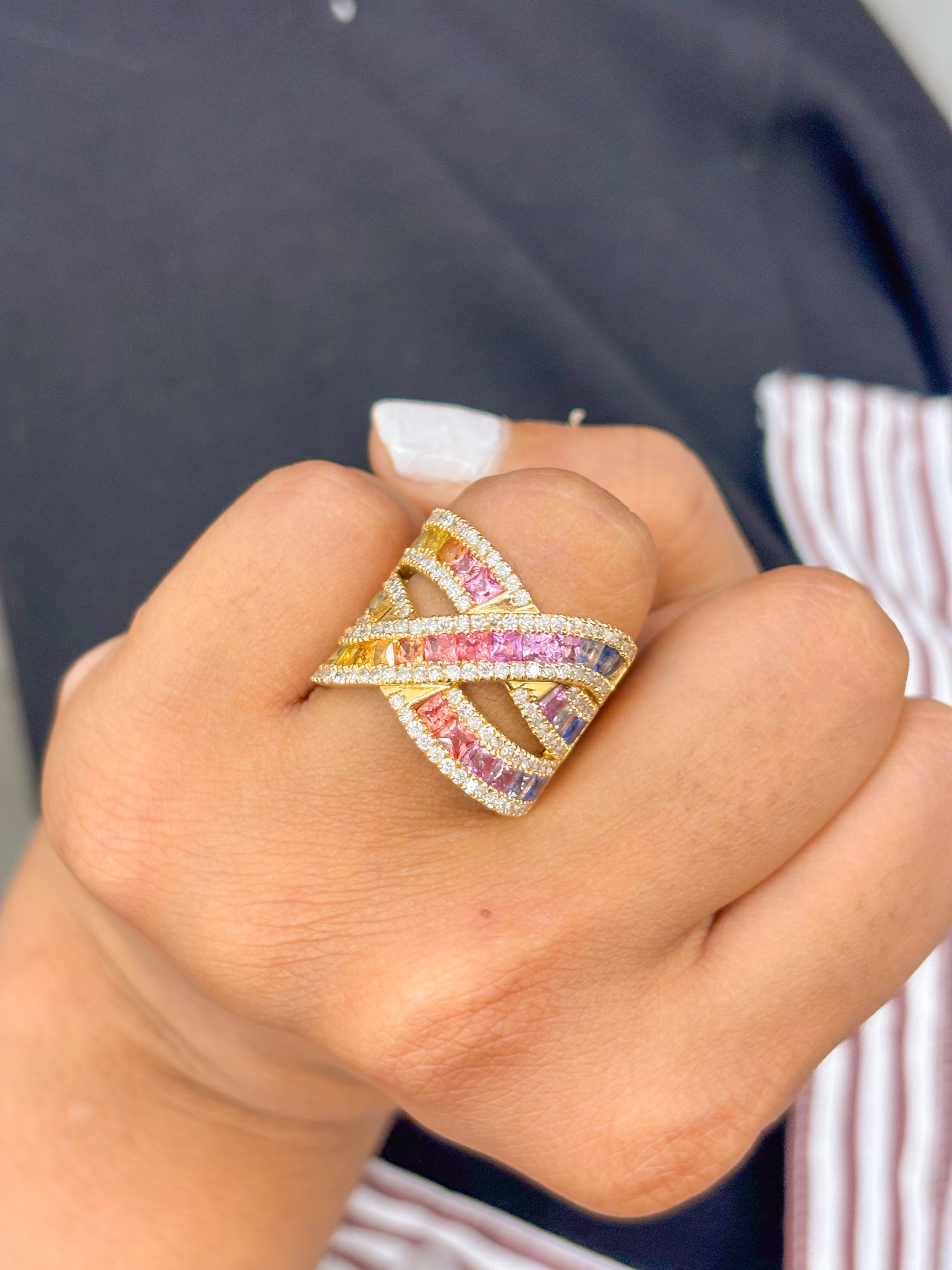 JPRG-740/1539 Rainbow Ring | 18K