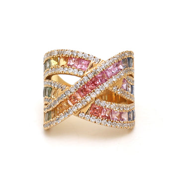 JPRG-740/1539 Rainbow Ring | 18K