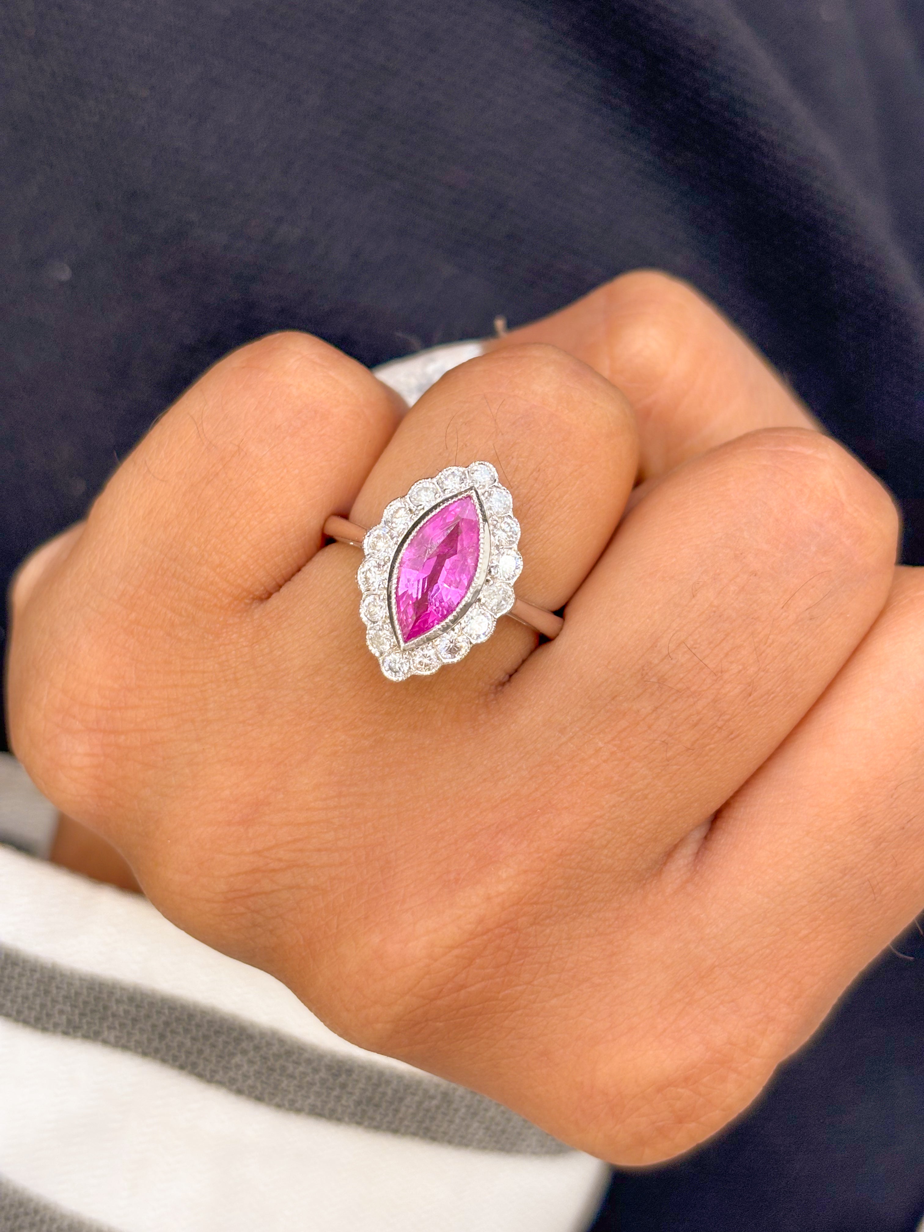 JPRG-789/1396 Pink Sapphire Ring | 18K