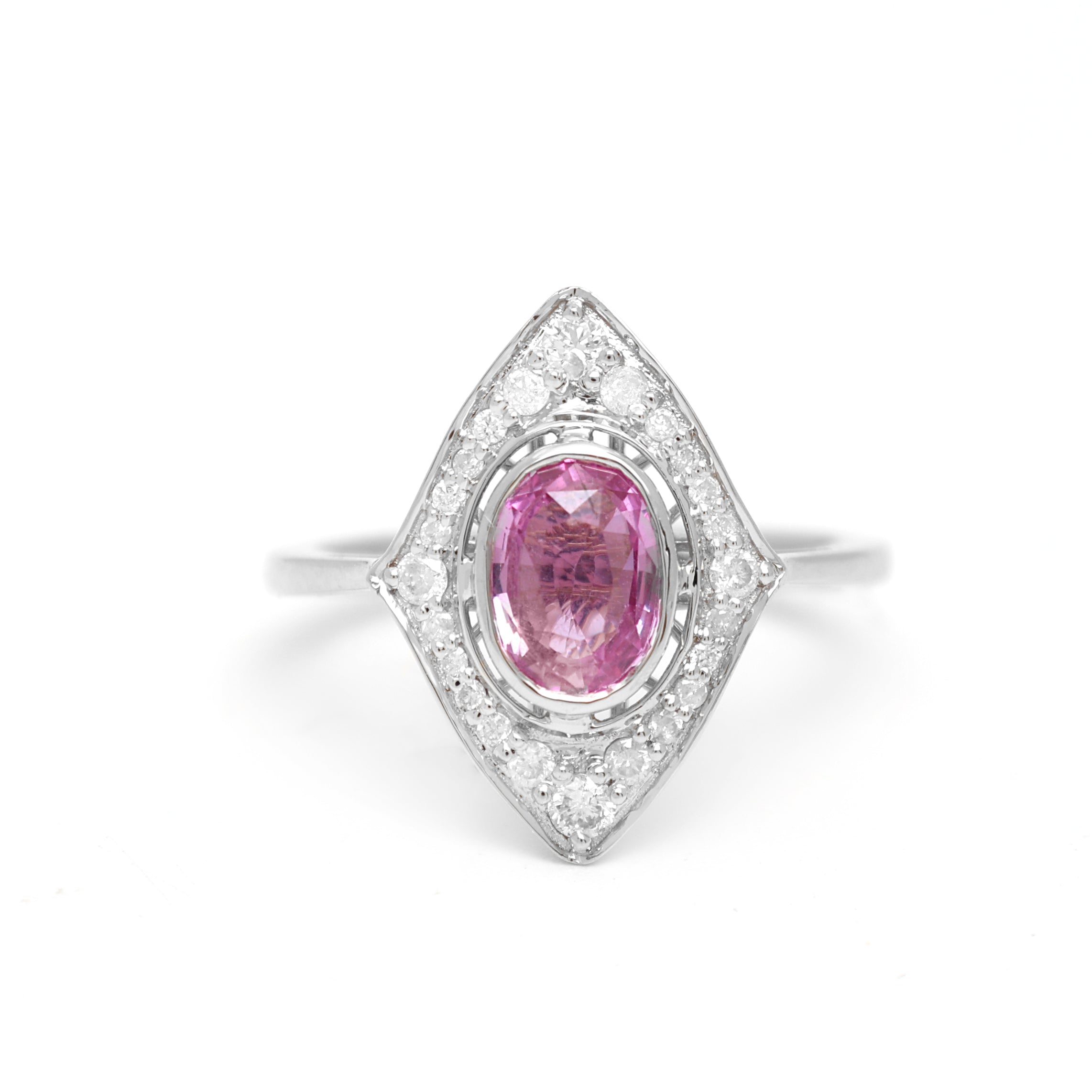 JPRG-820/1822 Pink Sapphire Ring | 18K