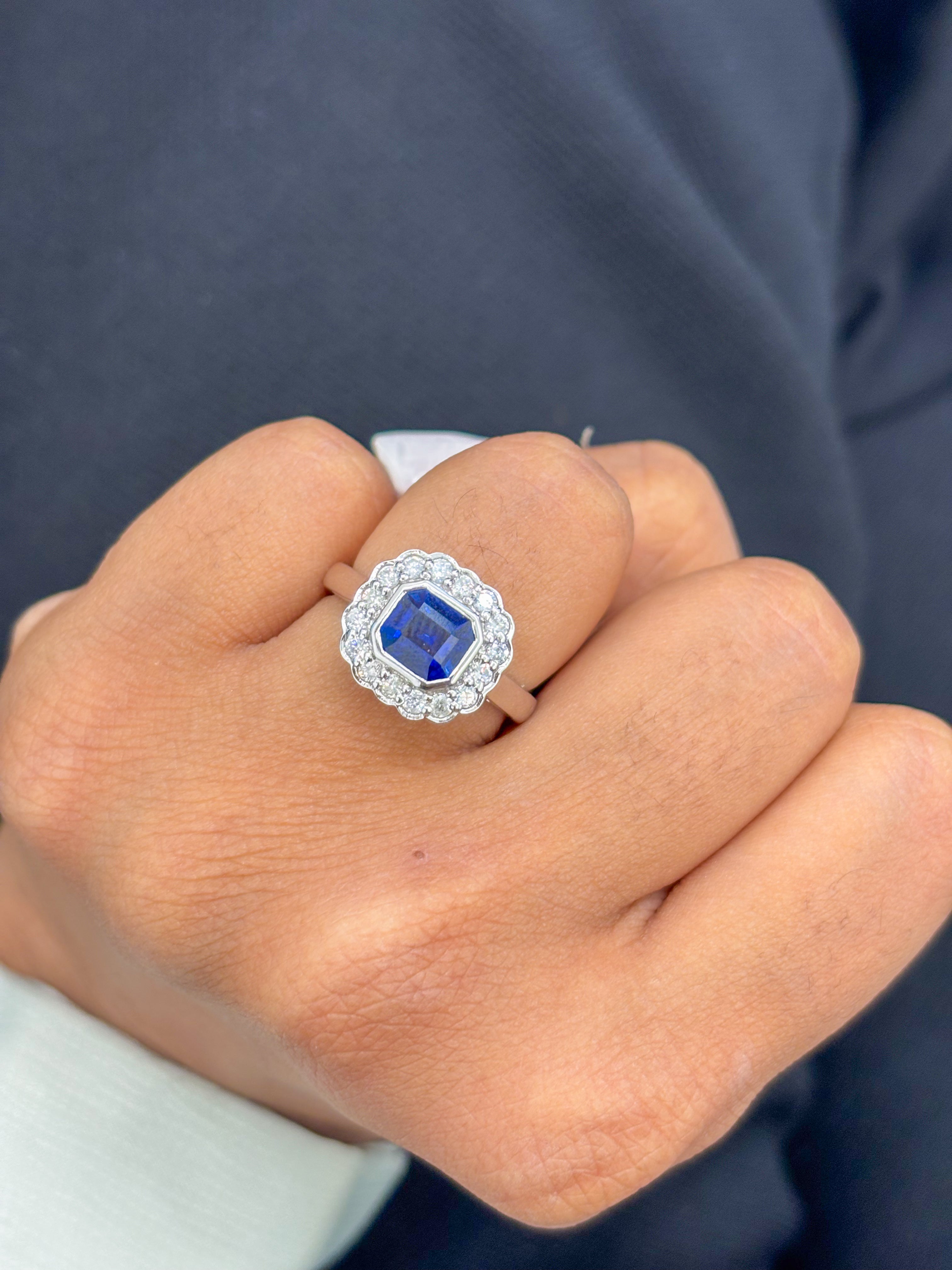 JPRG-840/1874 Blue Sapphire Ring | 18K