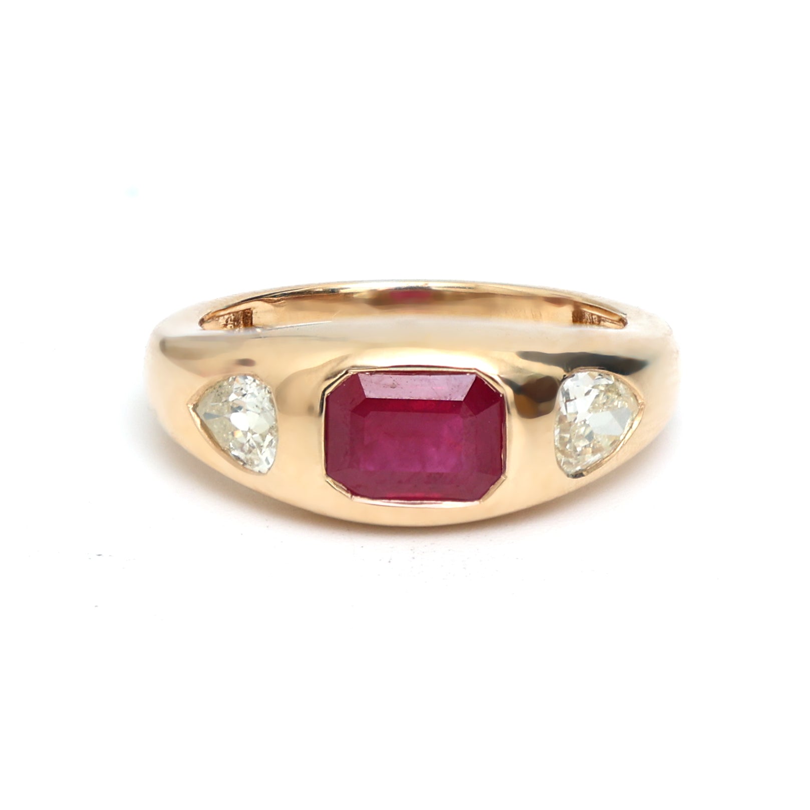 JPRG-903/2016 Ruby Diamond Chunky Ring | 18K