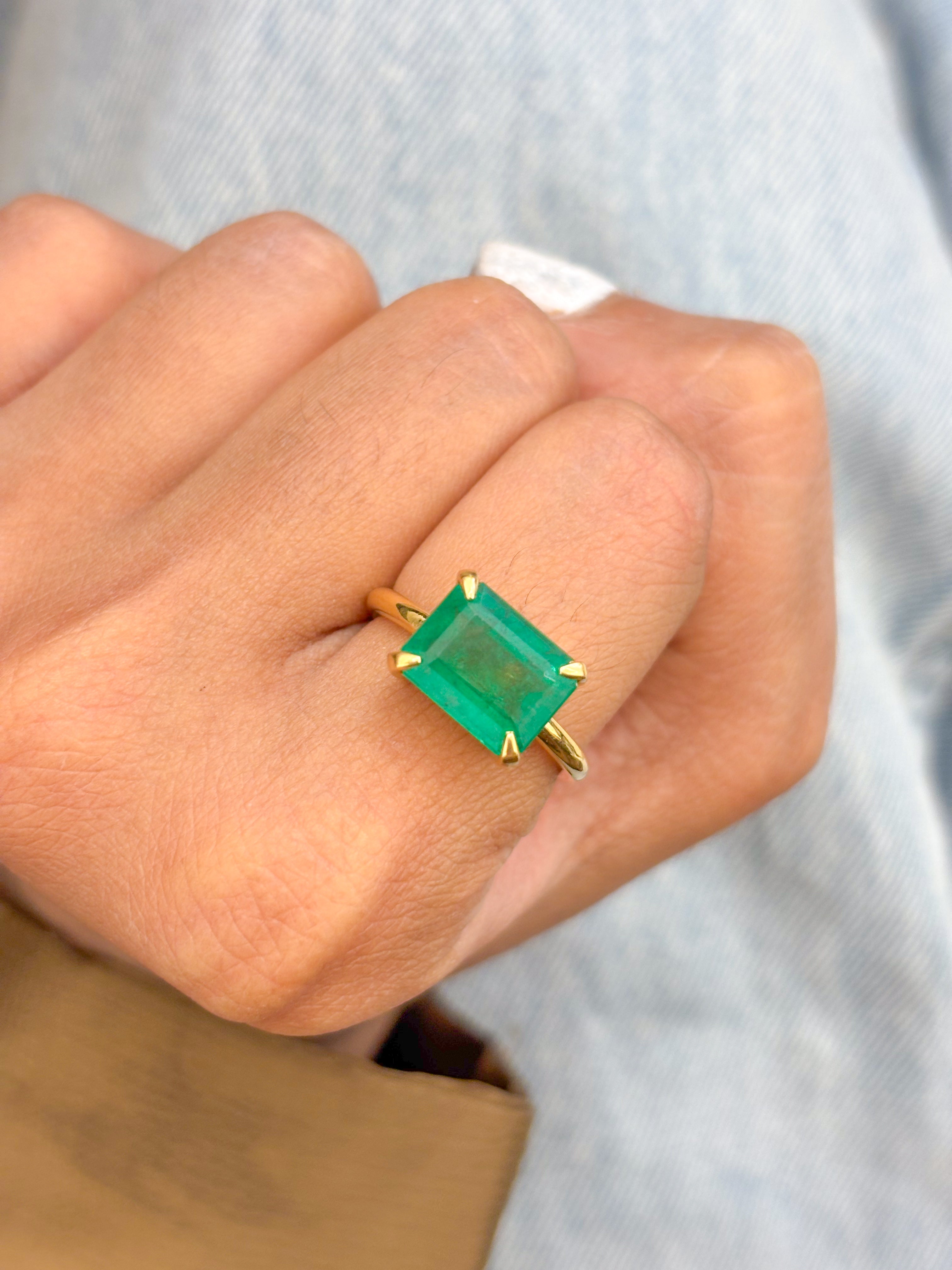 JPRG-908/2041 Emerald Octagon Ring | 18K