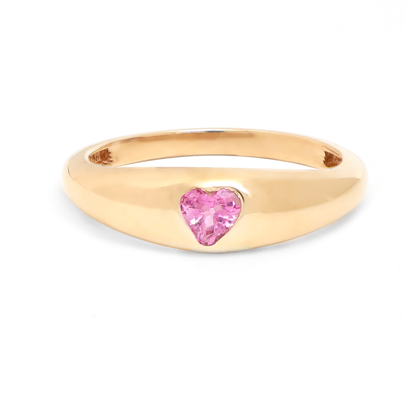 JPRG-921/2076 Pink Sapphire Chunky Ring | 14K