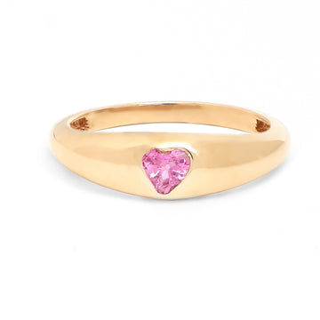JPRG-921/2076 Pink Sapphire Chunky Ring | 14K