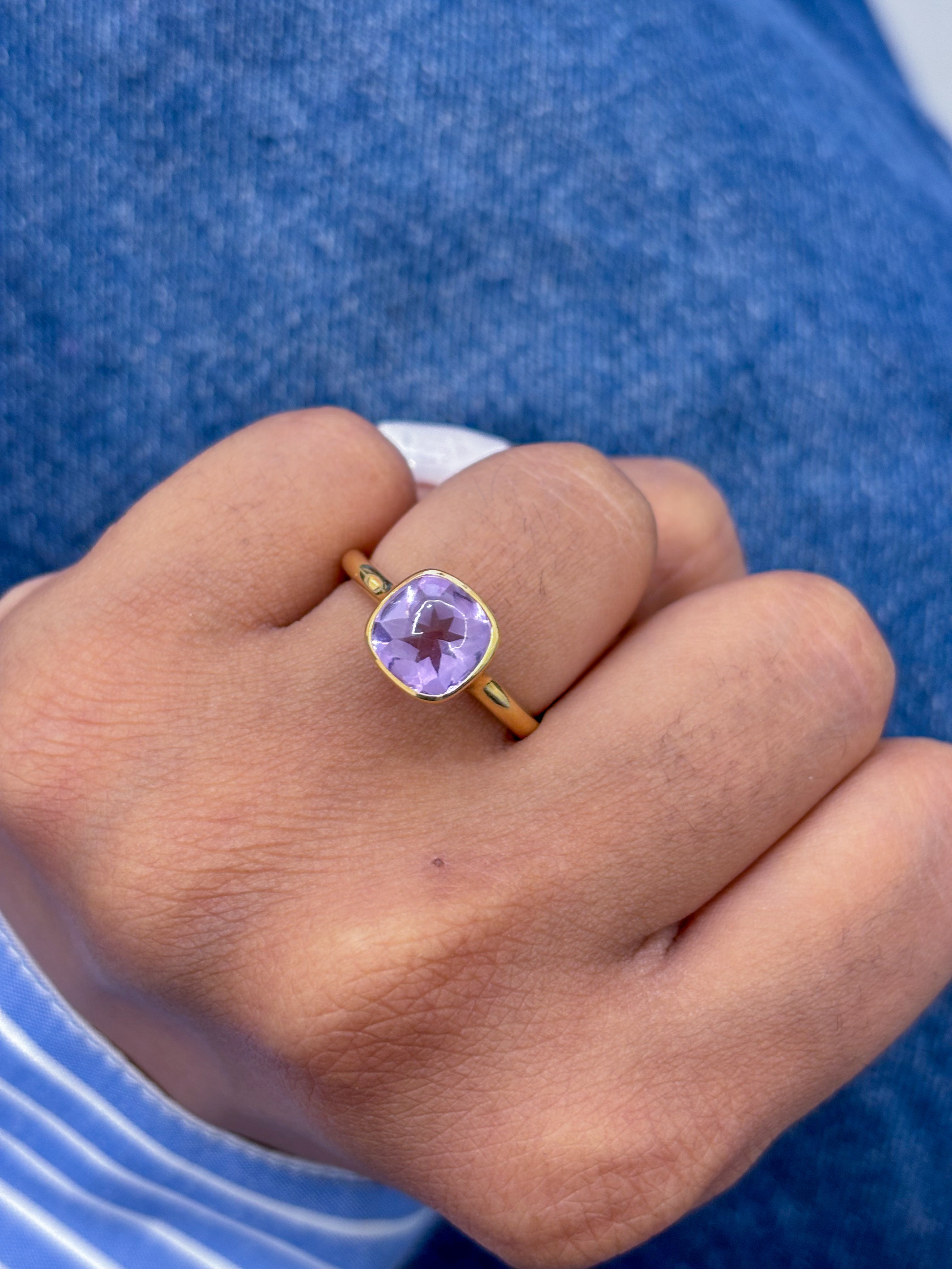 JPRG-994/2273 Amethyst Semi Ring | 18K