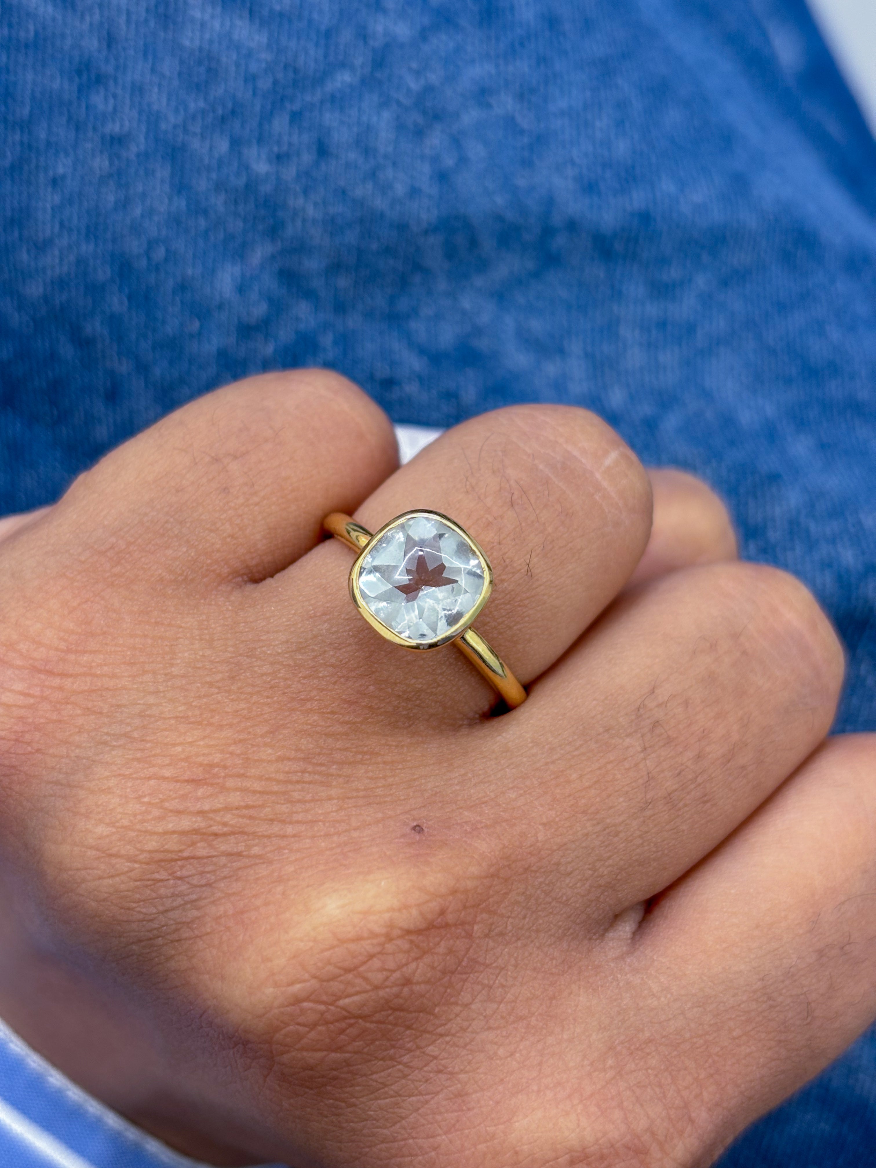 JPRG-995/2274 Green Amethyst Semi Ring | 18K