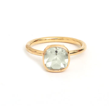 JPRG-995/2274 Green Amethyst Semi Ring | 18K
