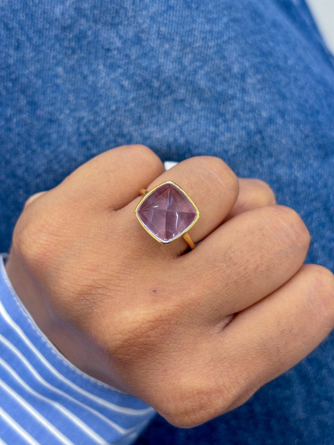 JPRG-998/2277 Amethyst Semi Ring | 18K