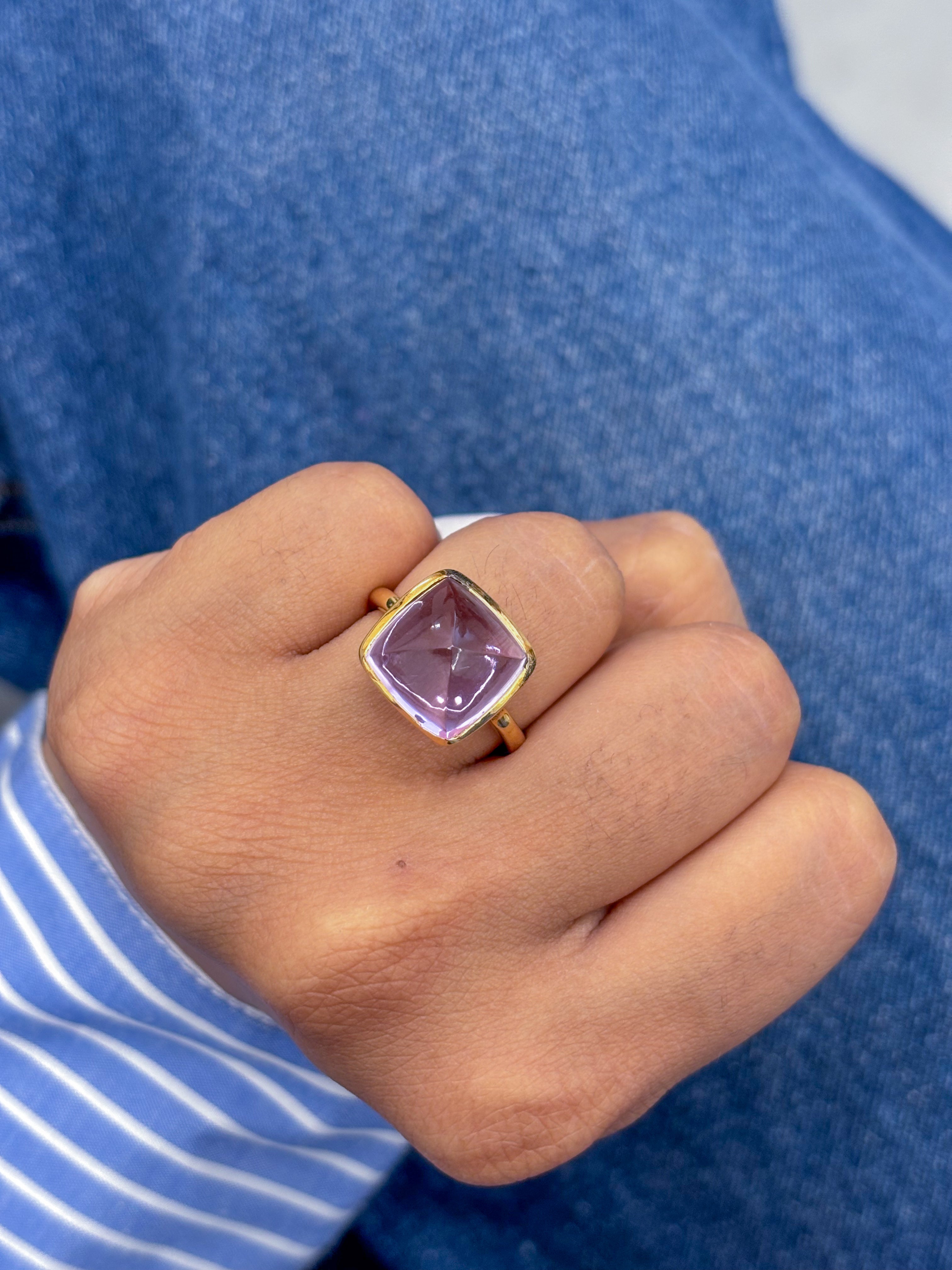 JPRG-999/2278 Amethyst Semi Ring | 18K